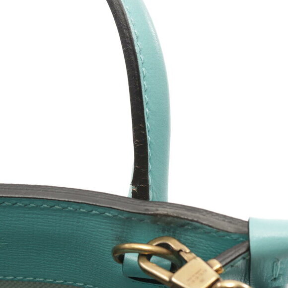 Gucci Interlocking GG Tote Bag Leather Beige Blue Multicolor - Picture 7 of 7